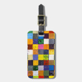 抽象芸術パッチワーク ラゲッジタグ (正面縦)
