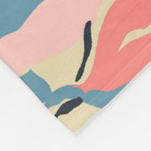 抽象芸術パッチワーク：幾何学的フローラクリーム。 フリースブランケット (角)