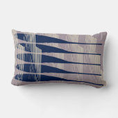 抽象芸術パドル枕インネイビー&ラベンダー枕 ランバークッション (裏面)