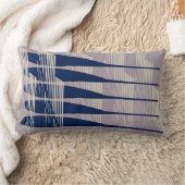 抽象芸術パドル枕インネイビー&ラベンダー枕 ランバークッション (ブランケット)