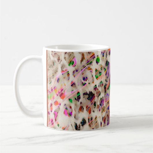 抽象芸術パモダンターンデザインとカラフル効果 コーヒーマグカップ (左)