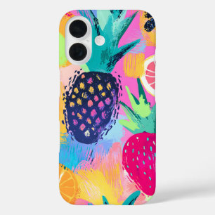 抽象芸術パラダイストロピカルフルーツフェスタ iPhone 16ケース