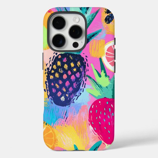 抽象芸術パラダイストロピカルフルーツフェスタ Case-Mate iPhoneケース (裏面)