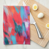 抽象芸術パレットのアクリルアートワーク | キッチンタオル (四つ折り)