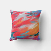 抽象芸術パレットのアクリルアートワーク | クッション (裏面)