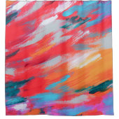 抽象芸術パレットのアクリルアートワーク | シャワーカーテン (正面)