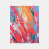 抽象芸術パレットのアクリルアートワーク | フリースブランケット (正面)