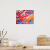 抽象芸術パレットのアクリルアートワーク |ポスター ポスター (キッチン)