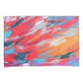 抽象芸術パレットのアクリルアートワーク | 枕カバー (正面右)