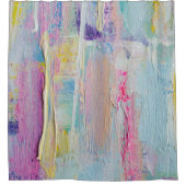 抽象芸術パレッ絵を描トナイフのシャワーカーテン4 シャワーカーテン (正面)