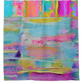 抽象芸術パレッ絵画トナイフのシャワーカーテン シャワーカーテン (正面)