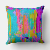 抽象芸術パレッ絵画トナイフ枕 クッション (裏面)