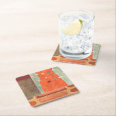 抽象芸術パレード スクエアペーパーコースター (インサイチュ)