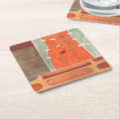 抽象芸術パレード スクエアペーパーコースター (アングル)