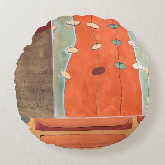 抽象芸術パレード ラウンドクッション (正面)