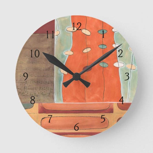 抽象芸術パレード ラウンド壁時計 (正面)