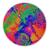 抽象芸術パンクロックデザイン セラミックノブ (正面)