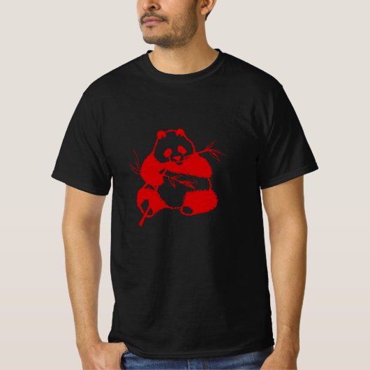 抽象芸術パンダ Tシャツ (正面)