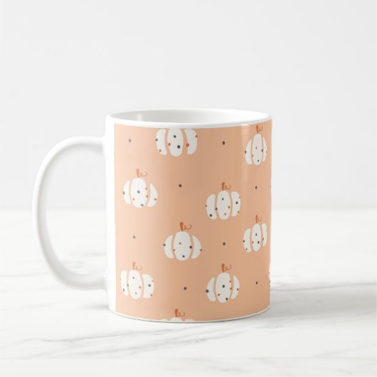抽象芸術パンプキンパターンコーヒーマグ コーヒーマグカップ (左)