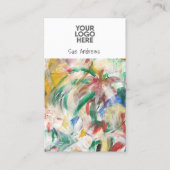 抽象芸術パーソナライズされたアーティスト独自のロゴを追加 名刺 (正面)