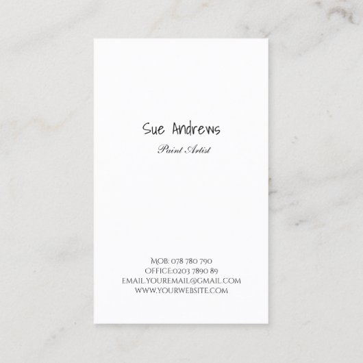 抽象芸術パーソナライズされたアーティスト独自のロゴを追加 名刺 (裏面)