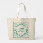 抽象芸術パーソナライズされたアートスプラッシュのカラー引用文 ラージトートバッグ (裏面)