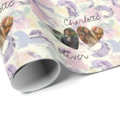 抽象芸術パーソナライズされたアート（写真と名前） ラッピングペーパー (ロールコーナー)