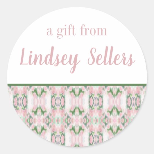 抽象芸術パーソナライズされたギフトシール ラウンドシール (正面)