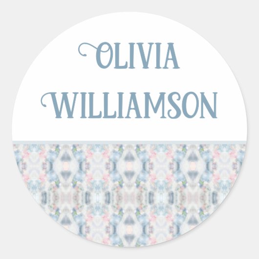 抽象芸術パーソナライズされたギフトシール ラウンドシール (正面)