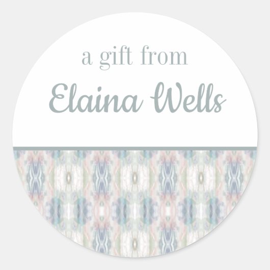 抽象芸術パーソナライズされたギフトシール ラウンドシール (正面)