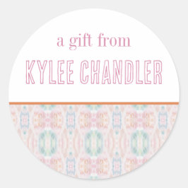 抽象芸術パーソナライズされたギフトシール ラウンドシール