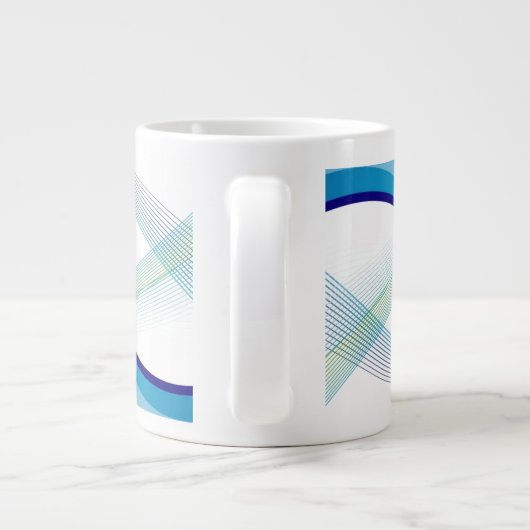 抽象芸術パーソナライズされたコーヒーマグ ジャンボコーヒーマグカップ (裏面)