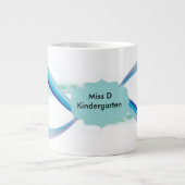 抽象芸術パーソナライズされたコーヒーマグ ジャンボコーヒーマグカップ (正面)