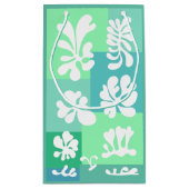 抽象芸術パーソナライズされたシェイプデザイン（緑） | スモールペーパーバッグ (裏面)