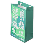 抽象芸術パーソナライズされたシェイプデザイン（緑） | スモールペーパーバッグ (裏面アングル)