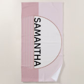 抽象芸術パーソナライズされたビーチ ビーチタオル (正面)