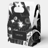 抽象芸術パーソナライズされたムーンとスター フェイバーボックス (オープン)