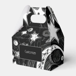 抽象芸術パーソナライズされたムーンとスター フェイバーボックス