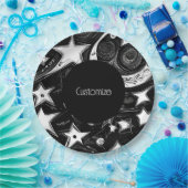 抽象芸術パーソナライズされたムーンとスター ペーパープレート (パーティー)