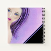 抽象芸術パーソナライズされた女 ノートブック (裏面)