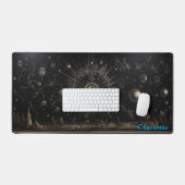 抽象芸術パーソナライズされた木製パネルデスクマット デスクマット (キーボード&マウス)