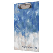 抽象芸術パーソナライズされた海アクリル筆跡  クリップボード (左)