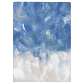 抽象芸術パーソナライズされた海アクリル筆跡  クリップボード (裏面)