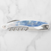 抽象芸術パーソナライズされた海アクリル筆跡 ソムリエナイフ (裏面)