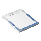 抽象芸術パーソナライズされた海アクリル筆跡 ノートパッド (アングル)