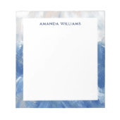 抽象芸術パーソナライズされた海アクリル筆跡 ノートパッド (正面)