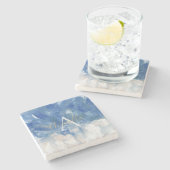 抽象芸術パーソナライズされた海 ストーンコースター (横)