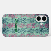 抽象芸術パーソナライズされた緑 Case-Mate iPhoneケース (裏面 (横))