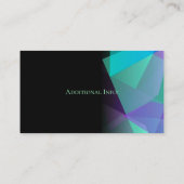 抽象芸術パープルおよびグリーン名刺 名刺 (裏面)