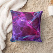 抽象芸術パープルとピンクピローデザイン クッション (ブランケット)